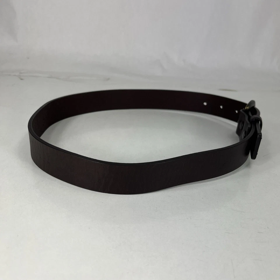 Lands' End Brown Leather Belt - Women's Size 28 - Image 4 of 4