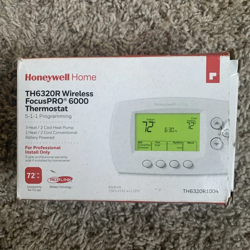 Honeywell TH6320R1004 Programmable Wireless FocusPro Thermostat - White