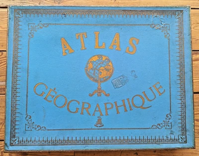 c. 1900 🧩 RARES 8 PUZZLES GEOGRAPHIQUES - Jeu ancien JJF jouet Globe terrestre - Photo 1/4