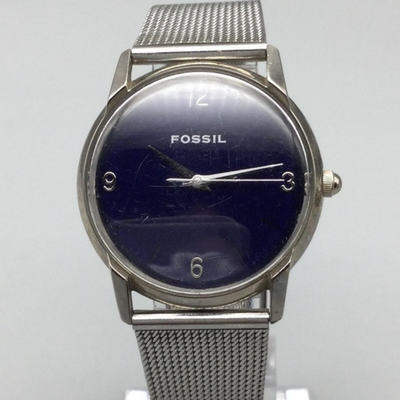 Vintage Fossil Mood Watch Women 31mm Stainless Mesh Watch JR-7704