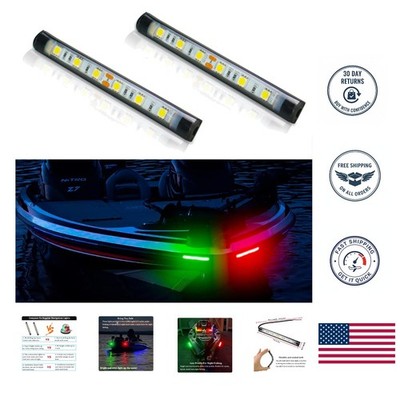 Super Bright LED Boat Navigation Lights - 3 Mile Range, Easy No-Drill Install