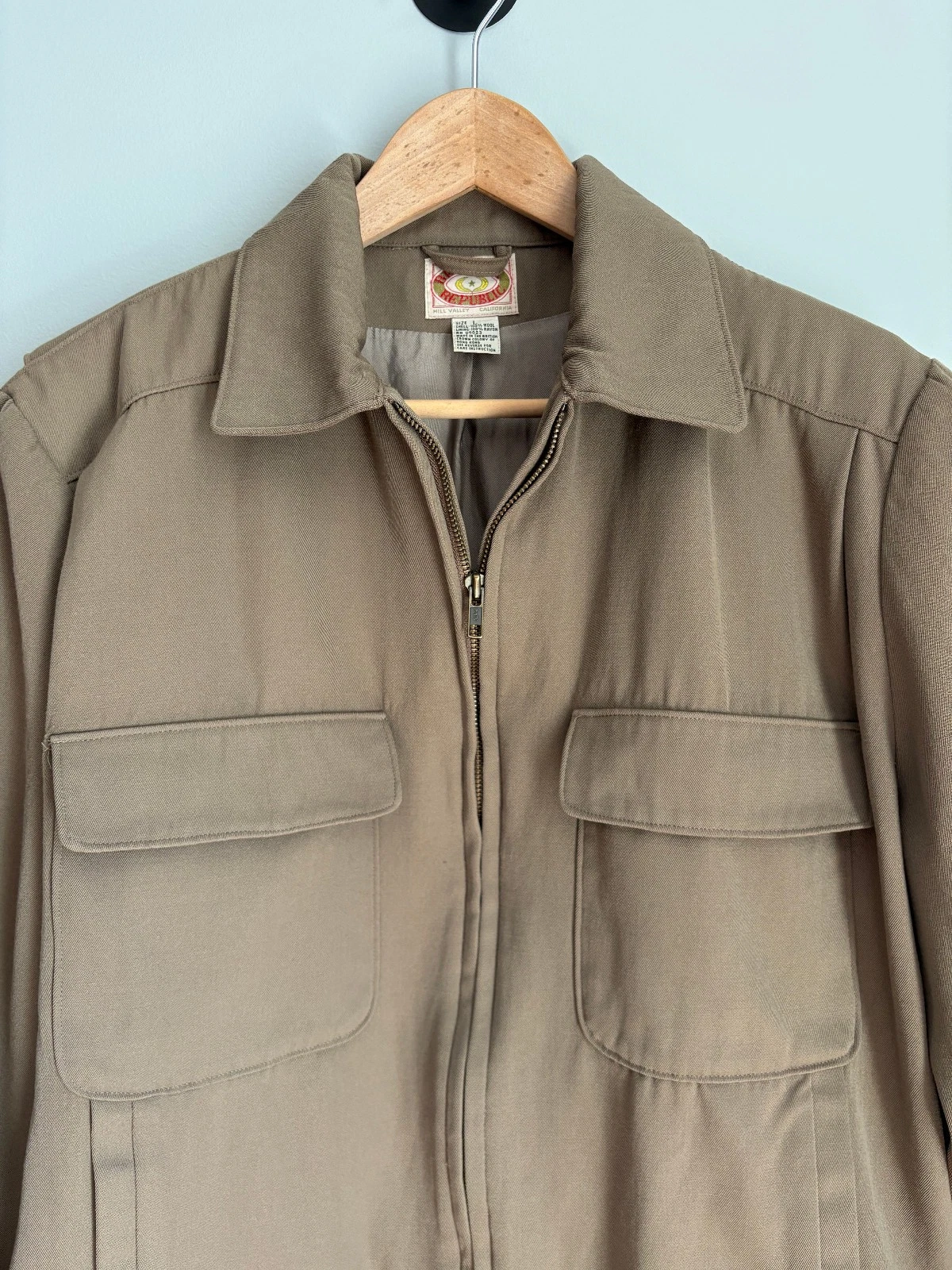 Vintage 80s Banana Republic Mill Valley Wool Field Jacket/Pampas style - Mens L image 1