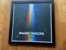 Imagine Dragons SIGNED Evolve Lithograph Poster in FRAME 24x24 Framed 27x27