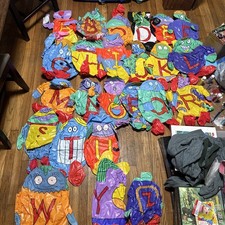 Lot Of Abrams Vintage 97 INFLATABLE LETTERS THE LETTER PEOPLE 20IN HUGGABLE