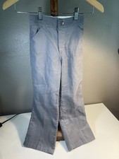 Vintage 70s Grey Flared Corduroy Pants Elastic Waist USA Made Health-tex Kids 6