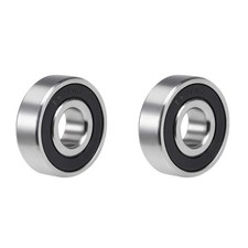 6201 RS Double Rubber Seal Bearings 12x32x10mm Pre-Lubricated Chrome 2 PCS