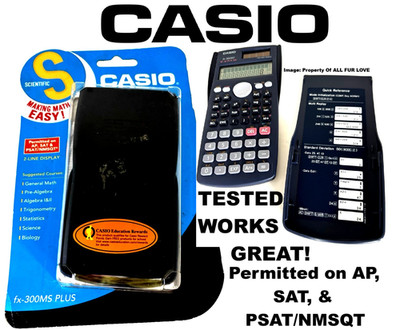 Casio Fx-300MS Plus Solar Powered Scientific Calculator With Case & Directions