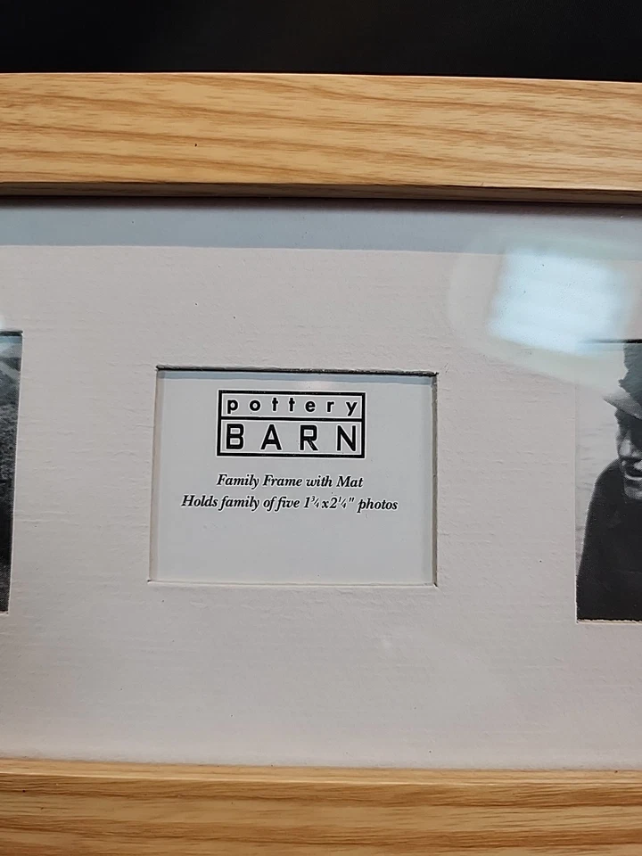 Pottery Barn 16x5.5 Natural Collage Frame w/ 5 Openings for 1.25x2.25 Photos - Image 2 of 4