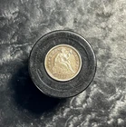 1853 SILVER Seated Liberty Half Dime w/Arrows AU+-Light Toning OBV and REV