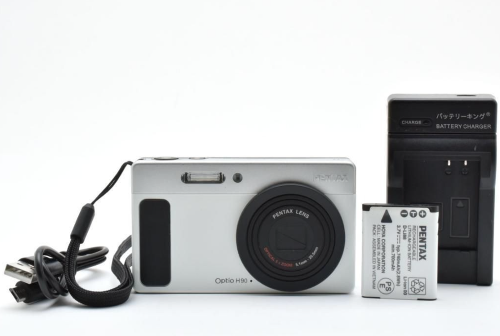 PENTAX Optio H90 White Compact Digital Camera 12.1MP 5x Zoom HD