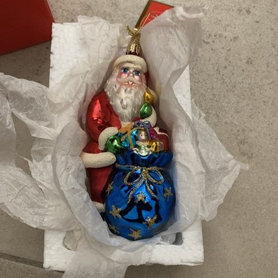 Christopher Radko 2006 Macy's Exclusive ''Bag Full of Treasures  Santa w/Toys NIB