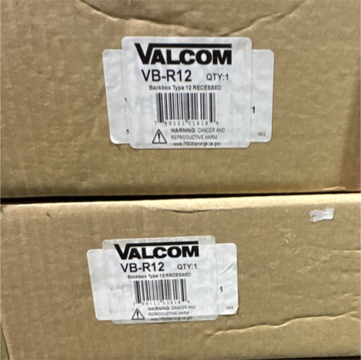 Valcom VB-R12 Adapter Backbox Type 12 Recessed for Industrial Intercom System
