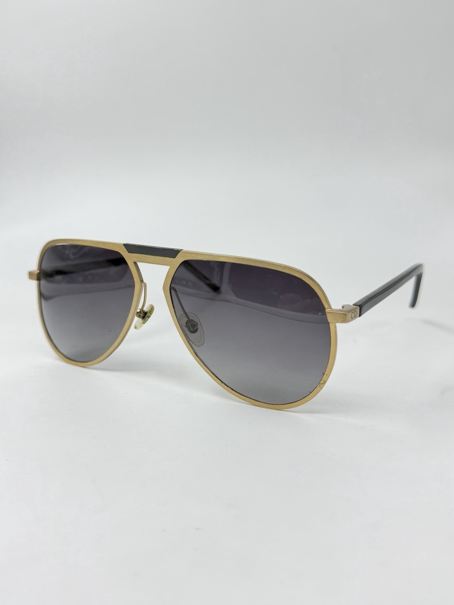 Christian Dior AL123 AL 13.2 Homme Matt Gold Aviator Sunglasses