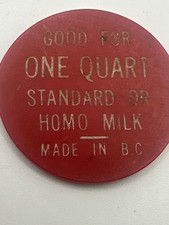 Vintage Dairyland Milk Foods Red Milk Token - Good For One Quart Standard Or Hom