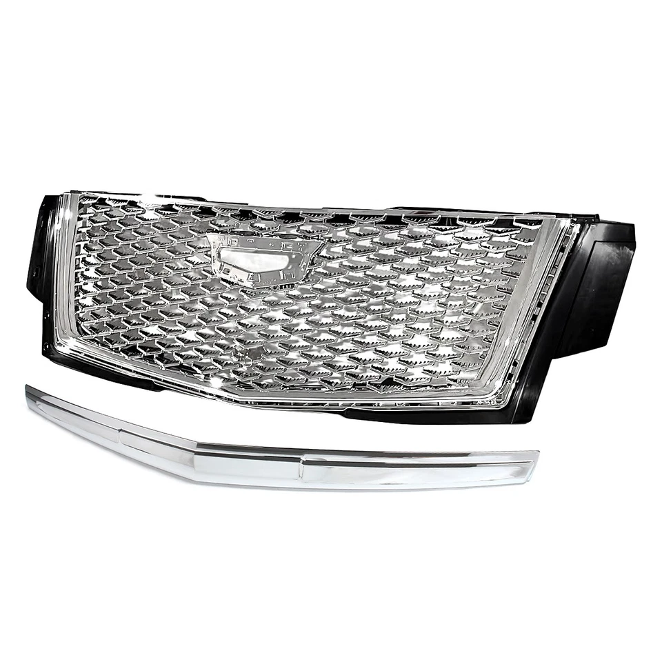 New V Style Front Grille Hood Molding Chrome For Cadillac Escalade ESV 2015-2020 Foto 4 de 4
