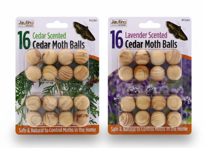 Cedar Moth Balls 16 Pack Natural Clothes Wardrobe Repellent Lavender