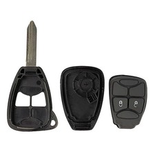 2 Button Key Fob Shell with Uncut Blade Chrysler Aspen 300 Dodge RAM Caravan