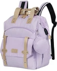 Diaper Bag Backpack Baby Bag Waterproof Multi Function Baby Backpack Purple