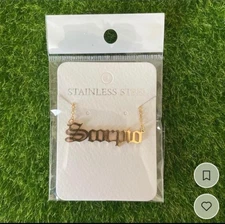 Gold Scorpio Zodiac Necklace