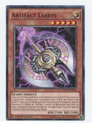 Yugioh Artefakt Labrys MP15-DE011 Common 1. Auflage NM x3 Play Set