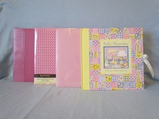 4 Lot Pink Baby Girl Scrapbooking Album 12x12 Recollections Pioneer Premade Page