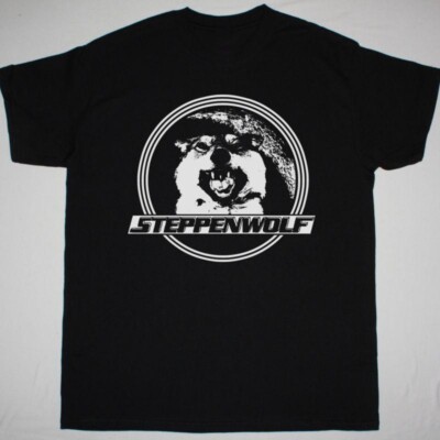 Vtg STEPPENWOLF LIVE STEPPENWOLF Cotton Black Unisex Shirt
