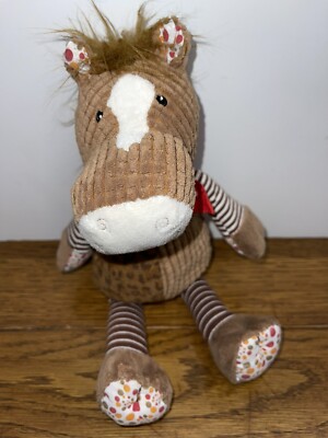 Mary Meyer Motley Zoo Horse Plush Toy Mixed Print Dot Stripe Stuffed Animal