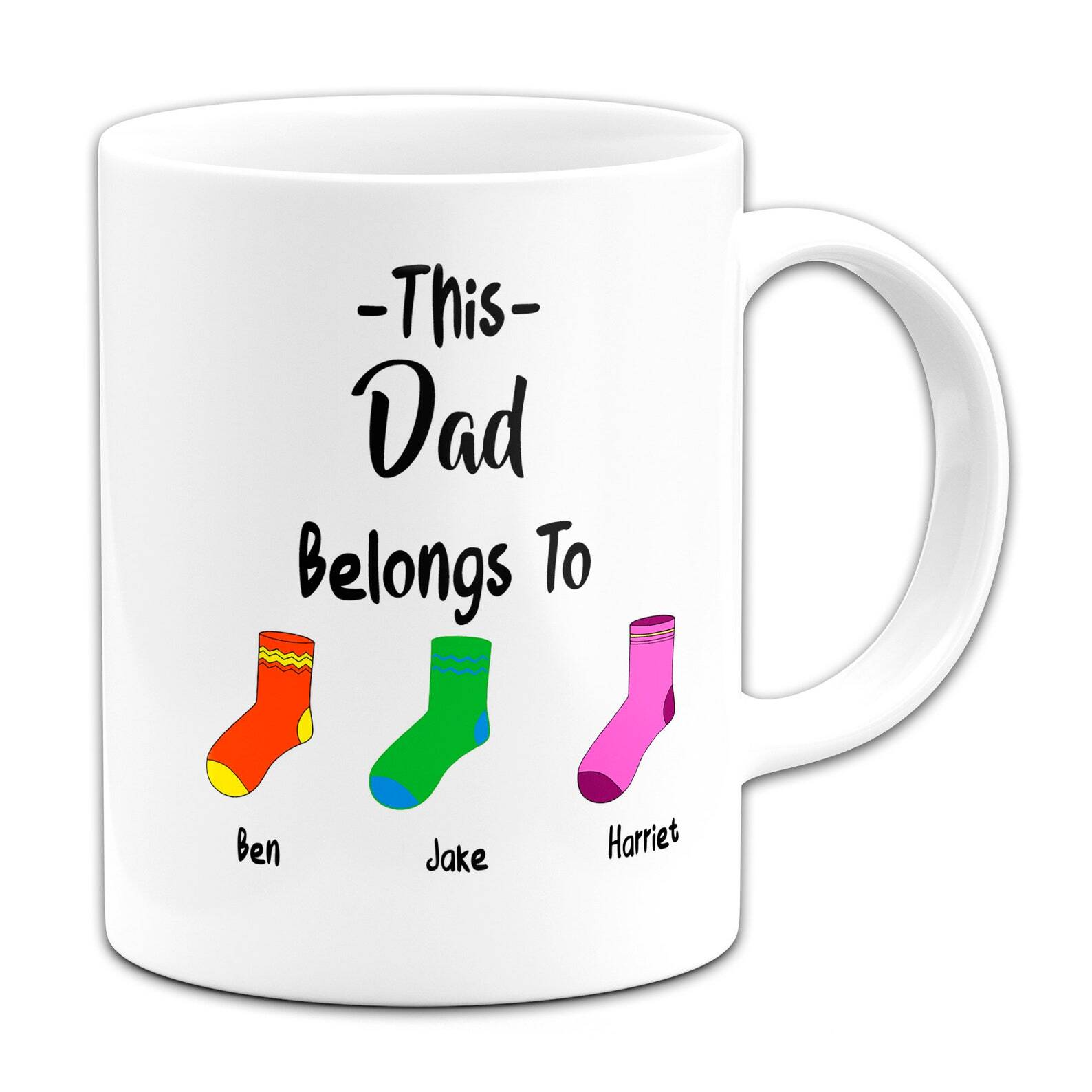 Personalised This Dad Belongs To Gift Mug