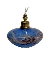 Murano Style Multicolor Swirl Glass Oil Lamp