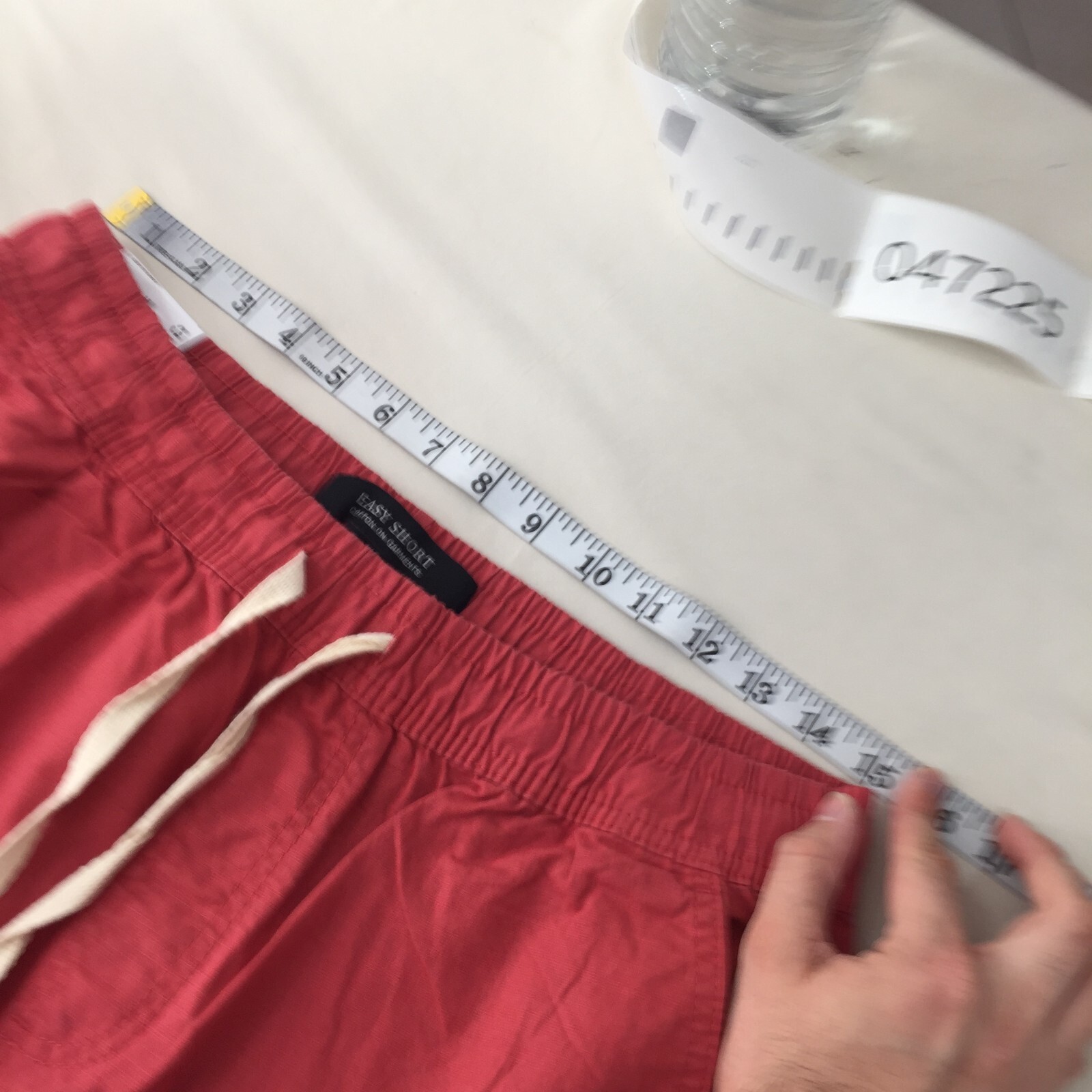 NEW Cotton On mens shorts size M red textured cotton stretch pockets