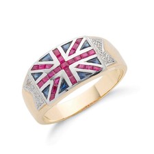 9ct Gold Union Jack Ring