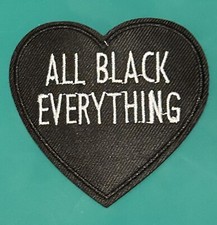 Goth Gothic Horror Movie Fan iron on Patch Heart Design. Great For Halloween