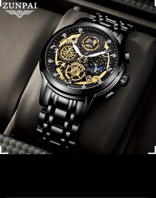ZUNPAI Watch Stainless Steel Silver/ Gold Waterproof