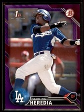 2016 Bowman PURPLE Starling Heredia Los Angeles Dodgers #BP18 58/250