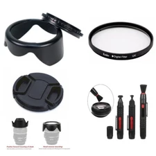 67mm Camera Bundle Reversible Lens Hood Cap UV Filter Brush Set For Opteka Lens