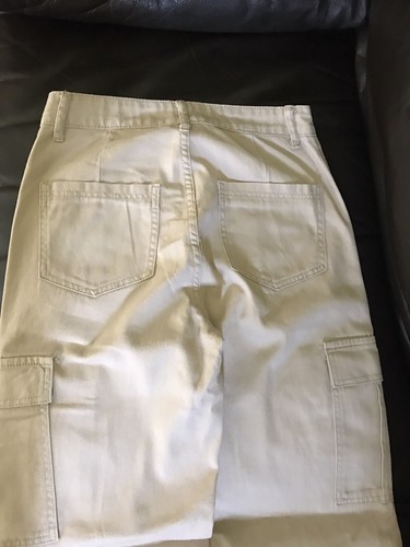 Girls Cargo Pants Size XS Cream Colour - Picture 4 of 6