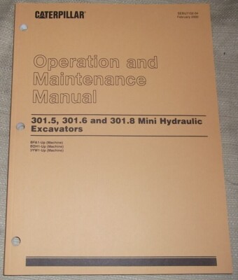 Cat Caterpillar 3015 3016 3018 Excavator Operation And Maintenance 