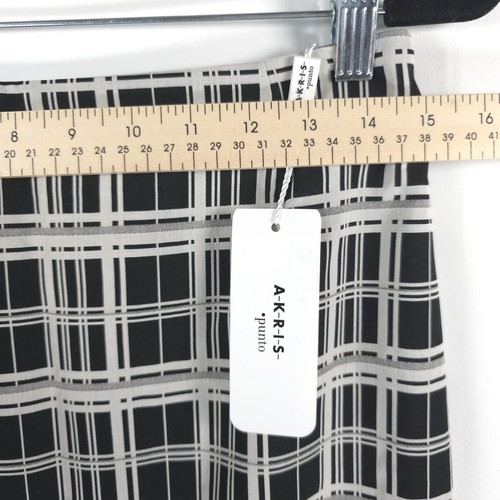 NWT AKRIS PUNTO Italian Fabric ROMANIA 🇷🇴 Made Check Jacquard Miniskirt Size 4 - Picture 5 of 11