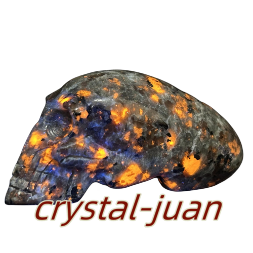 2.2" Natural Yooperlite Aliens Skull Quartz Crystal Skull Reiki Healing 1pc - Picture 1 of 23