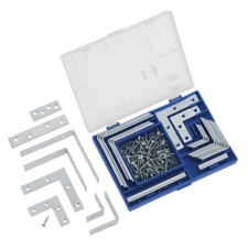 ASSORTIMENTO STAFFE PIATTE E AD ANGOLO CON VITI PER FISSAGGIO FERVI 0468