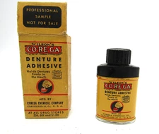 Vintage Tin Wilson's Corega Dental Denture Adhesive Powder CO-RE-GA Free Sample