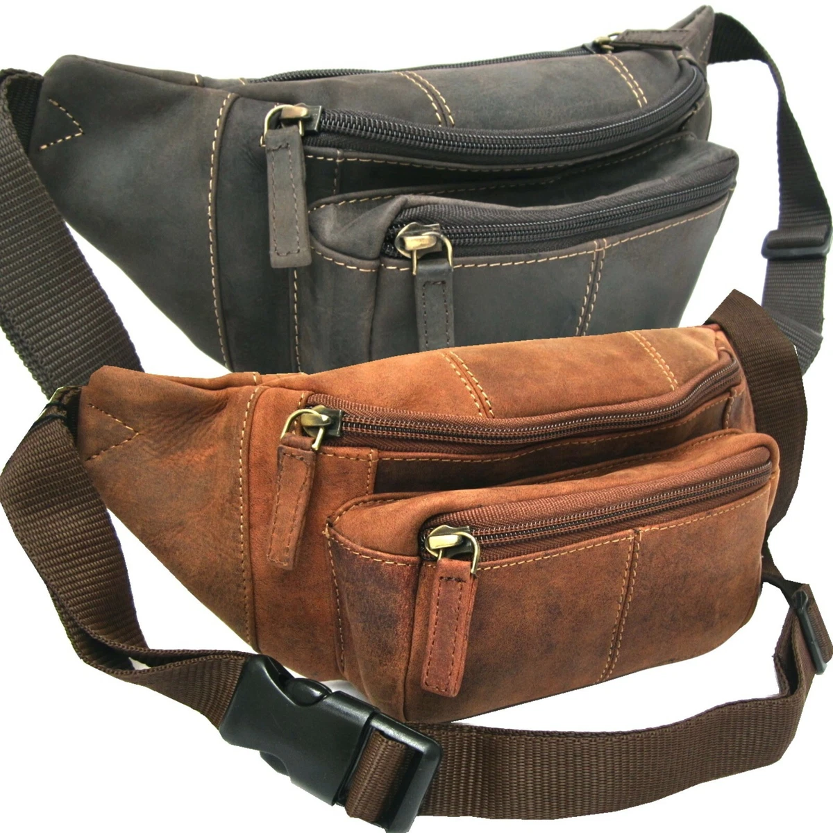 Waist Pack Bum Bag Real Leather Distressed 33
