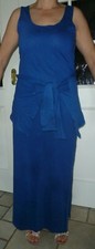 Giani Feroti Kleid mit Cacheur NEU Gr. 38 40 M ital. 44 L blau Maxikleid stahlbl