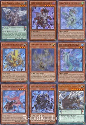 Yugioh Yang Zing Set - Chiwen Jiaotu Suanni Bixi Pulao Bi'an Taotie Zefraniu