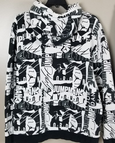 JORDAN JUMPMAN POLAR SUDADERA CON CAPUCHA + CONJUNTO DE PANTALONES NEGRO ROJO RARO (TALLA 2XL) - Imagen 16 de 23