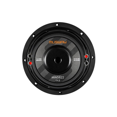 Musway MWS822 20cm Flach Subwoofer 250W 2+2Ohm, Einbautiefe: 78mm - Bild 4 von 4