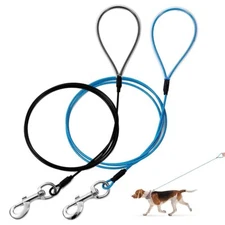 Mi Metty Chew Proof Dog Leash6FT Metal Cable LeadHeavy Duty Leash Made of Coa...