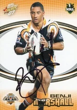 Signed 2007 Wests Tigers NRL Select Invincible Card - Benji Marshall