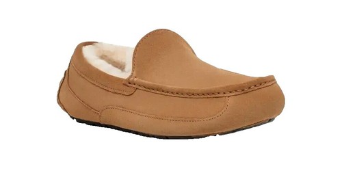 UGG メンズ オルセン  DRY LEAF UGG Olsen Dry Leaf Suede Sheepskin Slippers Moccasins Shoes Size