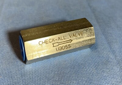 Prism Glass CHECK ALL U3DSS  1/2'' NPT-FEM 316 S.S. Preset @ 7PSI PRG-7500-76-D